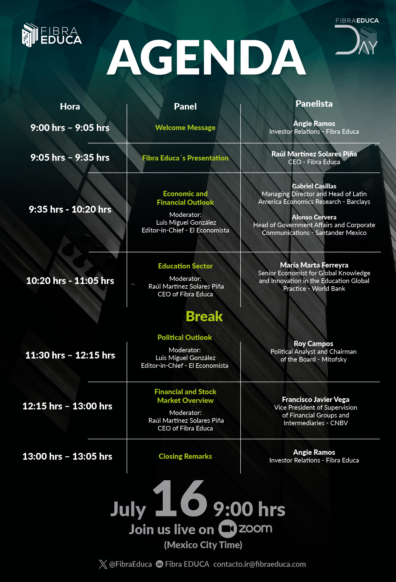 Agenda del Día Fibra Educa
